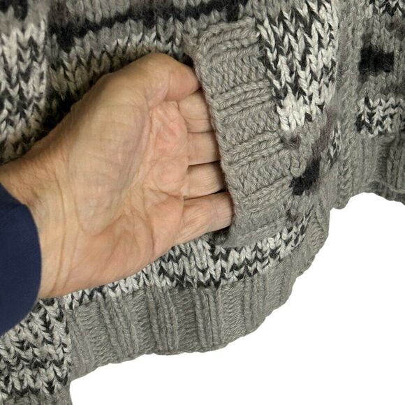 Eddie Bauer Women's Wool/ Alpaca Zip Up Faire Isle Cardigan Sweater Size XL - Picture 6 of 8